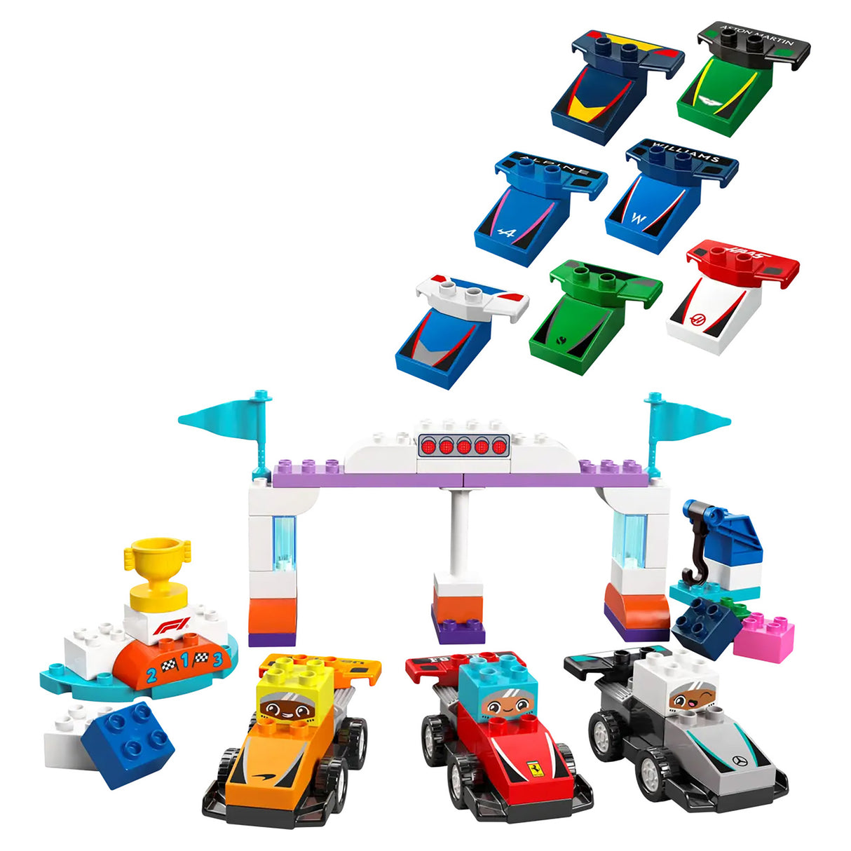 LEGO DUPLO Town F1 Team Race Cars & Drivers 10445