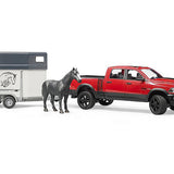 Bruder 1/16 RAM 2500 Power Wagon with Horse Trailer and Horse