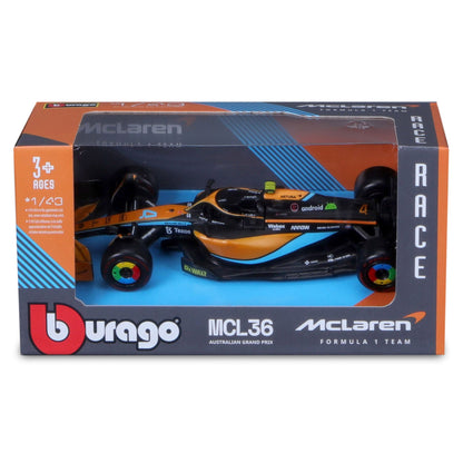 Bburago 1:43 2022 F-1 McLaren MCL 36 #3 Ricciardo