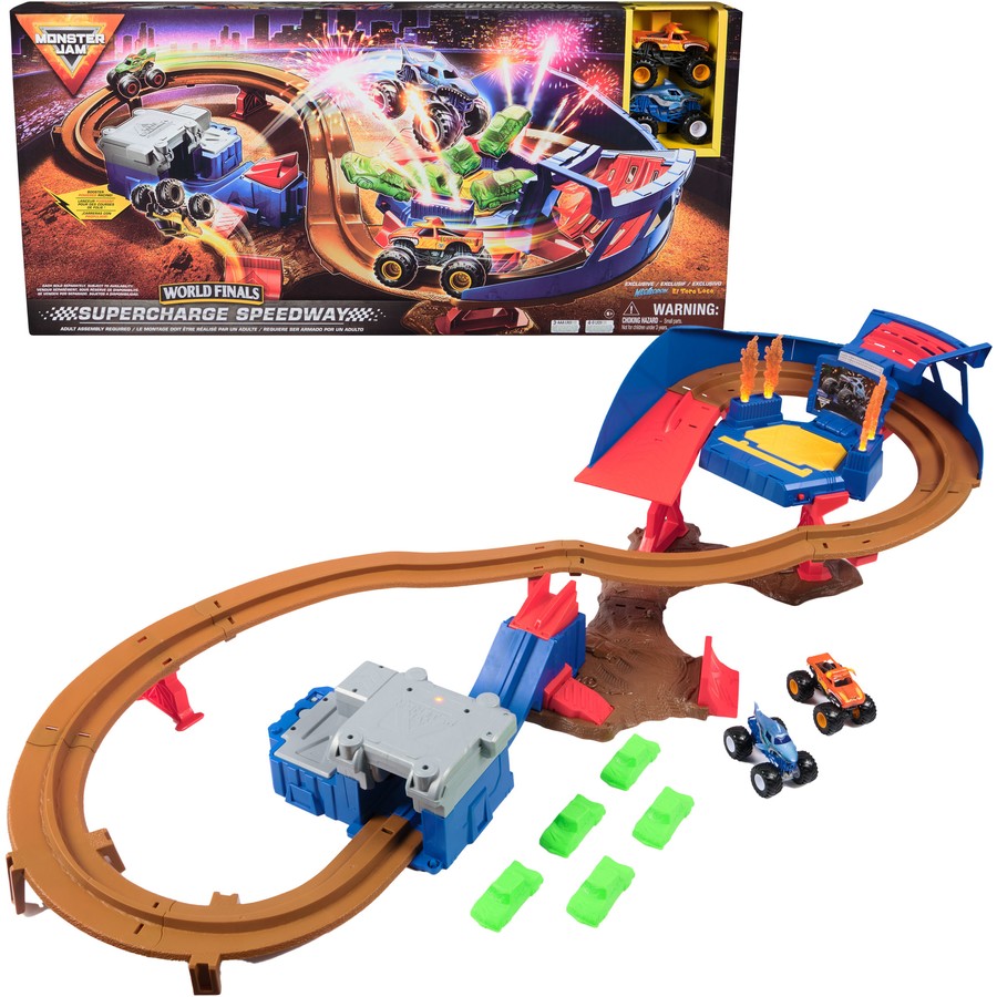 Monster Jam 1:64 Super Charger Speedway Playset