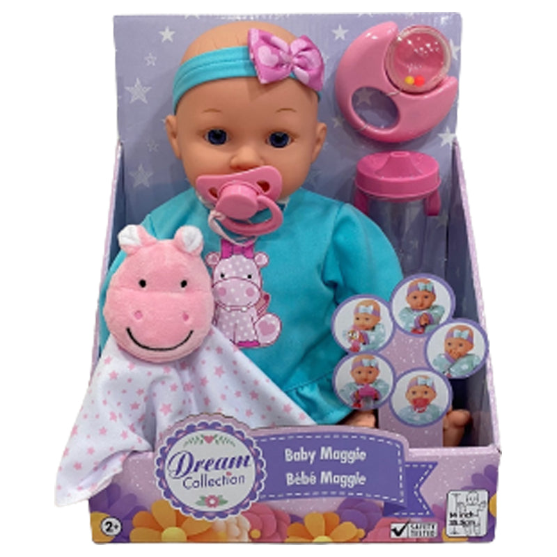 Dream Collection 14" Baby Maggie Doll With Accessories