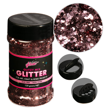 Illusions glitzy Mi X  Specialty glitter-Rose gold (113g)