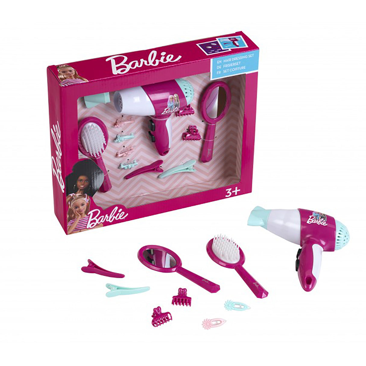 Barbie Hairdressing Set with Toy Hairdryer