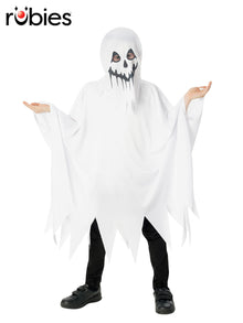 Ghost Poncho With Hood Costume