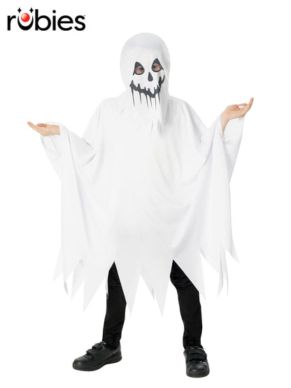Ghost Poncho With Hood Costume