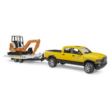 Bruder RAM 2500 Power Wagon Rental Service Trailer & Mini Excavator