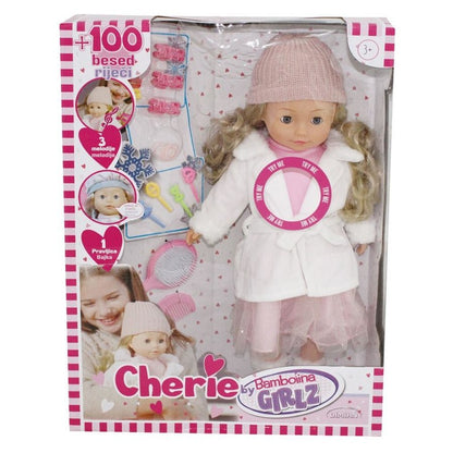 Bambolina 46cm Speaking Girlz Doll with White Coat