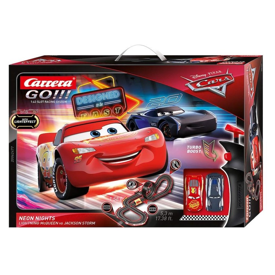 Disney Cars neon lights racing track set in retail box, 5.3 m