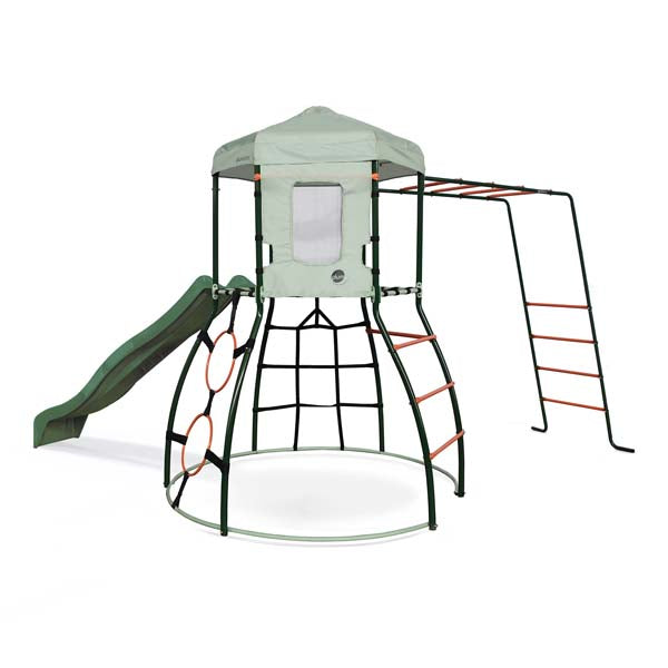 Plum Metal Outdoor Climbing Dome frame for Kids with Slide & Monkey Bars