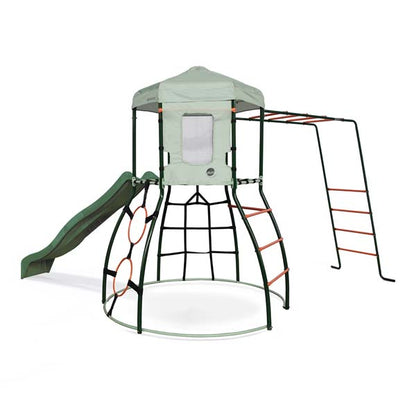 Plum Metal Outdoor Climbing Dome frame for Kids with Slide & Monkey Bars