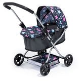 Bayer Go Small Pram with Stars Navy Grey