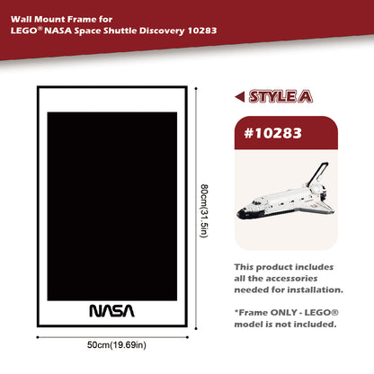 Decorative Wall Mount Frame For LEGO® 10283 Nasa Space Shuttle(without LED)