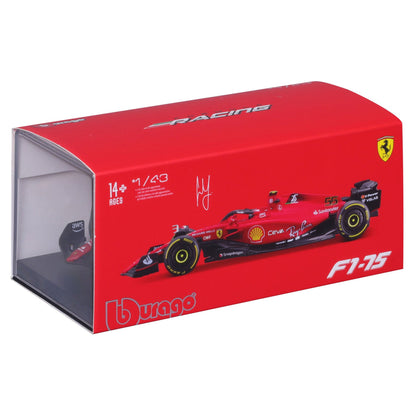 Bburago 1:43 Ferrari Racing 2022 F1 - 75 - Sainz #55 with Driver