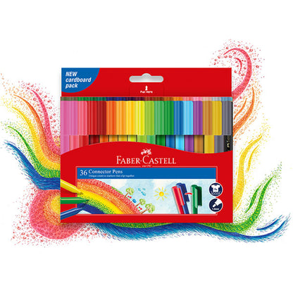 Faber-Castell Connector Pen Colour Markers Pack of 36