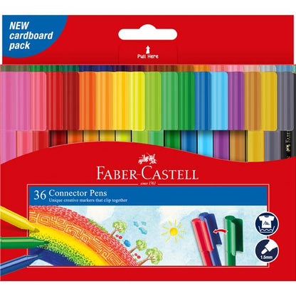 Faber-Castell Connector Pen Colour Markers Pack of 36
