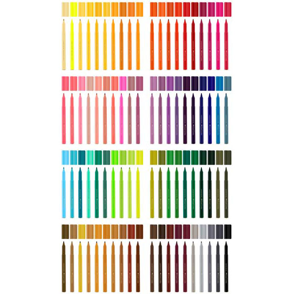 Faber-Castell Connector Pen Colour Markers Pack of 80