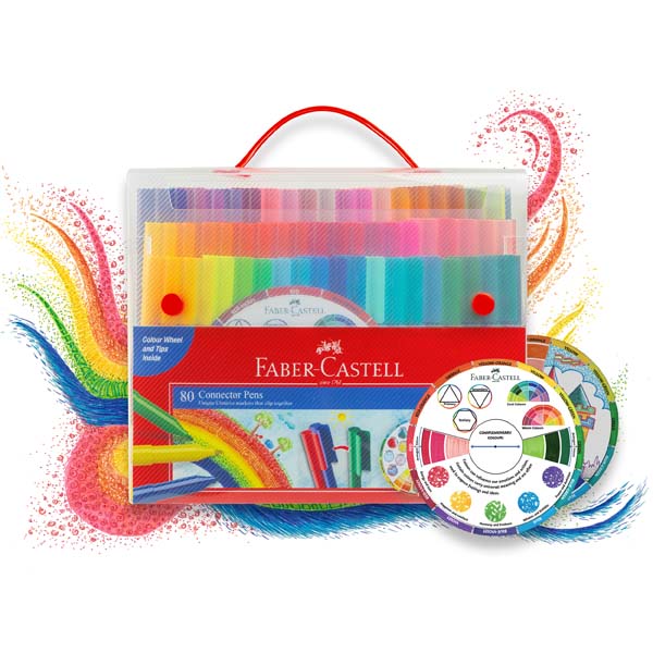 Faber-Castell Connector Pen Colour Markers Pack of 80