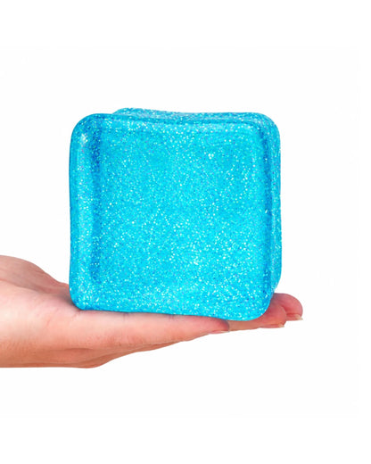 Squishy Mega Glitter Cube 7.5cm Assorted