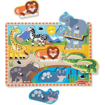 Melissa & Doug Safari Peg Puzzle