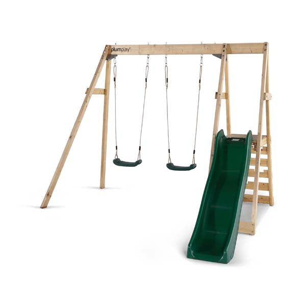 Plum Wooden Climbing Frame with Height adjustable seats and Carabiner - Tamarin