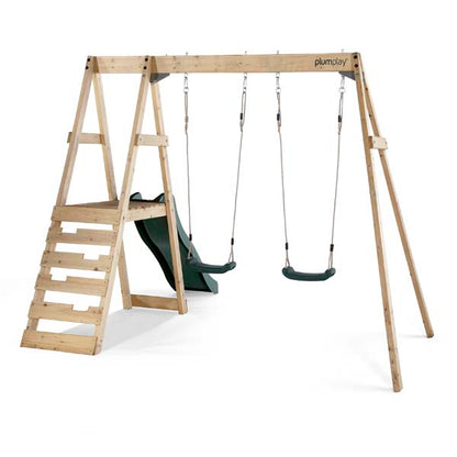 Plum Wooden Climbing Frame with Height adjustable seats and Carabiner - Tamarin