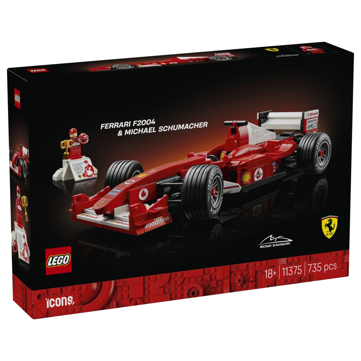 LEGO Icons Ferrari F2004 & Michael Schumacher