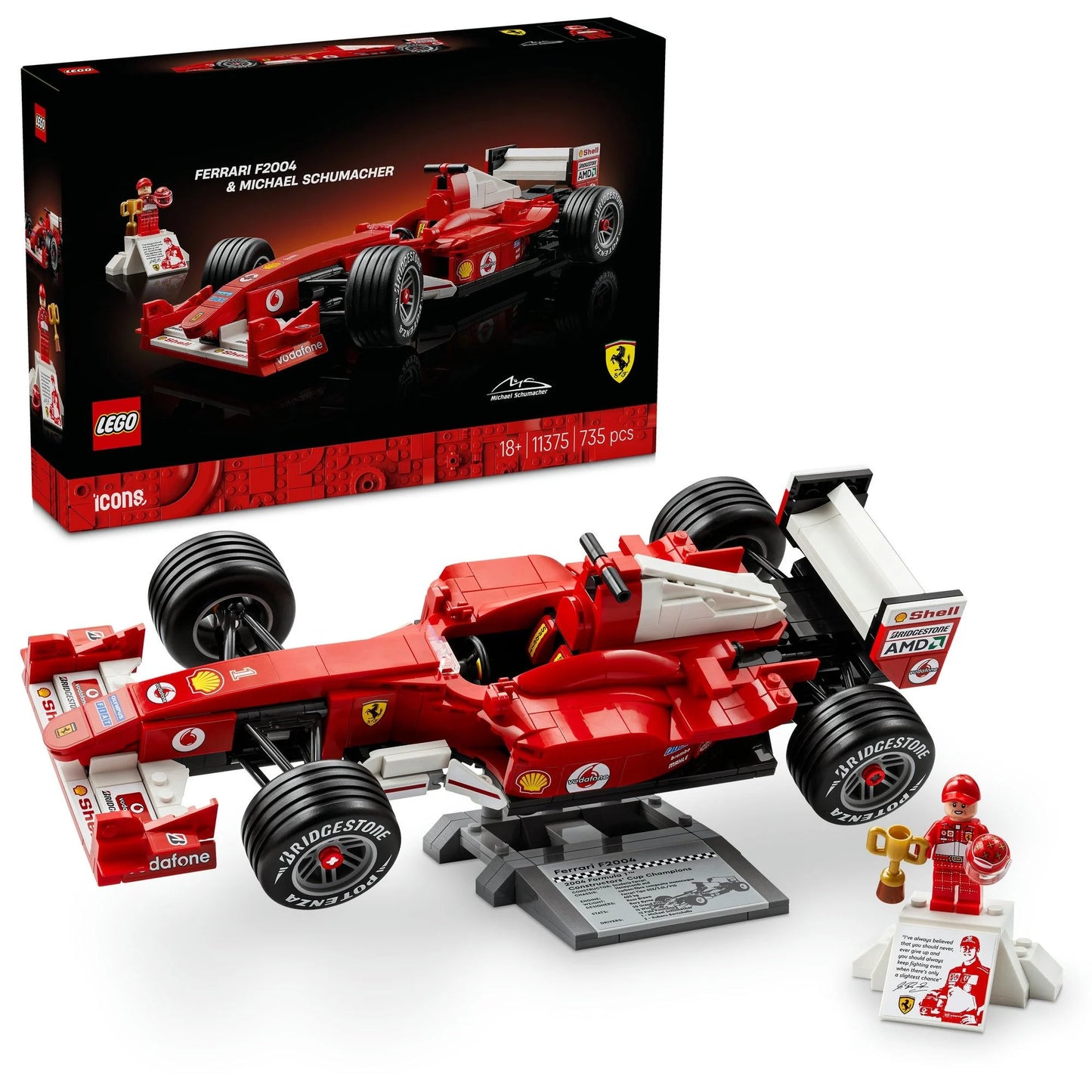 LEGO Icons Ferrari F2004 & Michael Schumacher