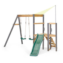 Plum Barbary Wooden Climbing Frame with Height adjustable seats and shade