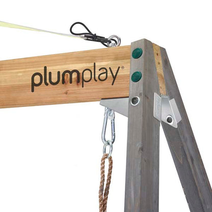 Plum Siamang Wooden Outdoor Playset Swing, Slide & Climbing Frame for Backyard Fun