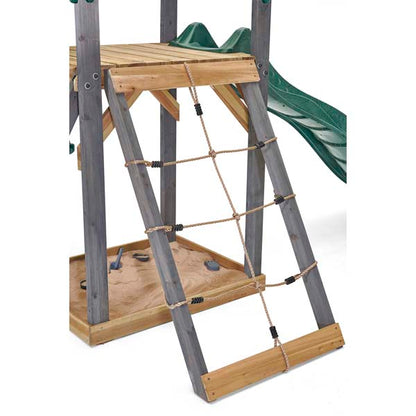 Plum Siamang Wooden Outdoor Playset Swing, Slide & Climbing Frame for Backyard Fun