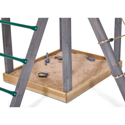 Plum Siamang Wooden Outdoor Playset Swing, Slide & Climbing Frame for Backyard Fun
