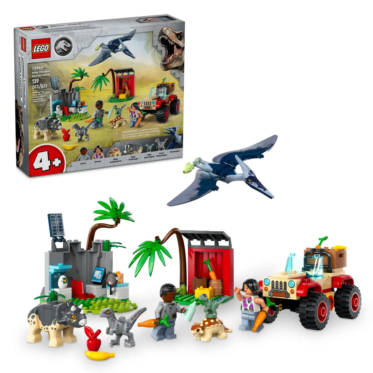LEGO Jurassic World Baby Dinosaur Rescue Center 76963, (139-pieces)