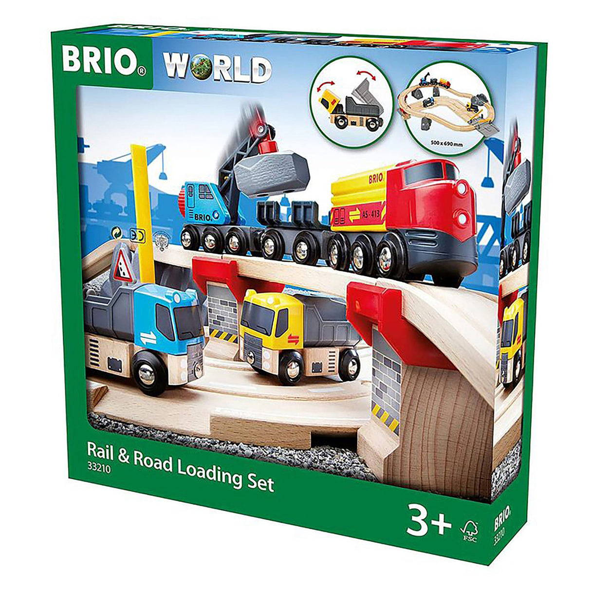 BRIO 33210 Rail and Road Loading Set