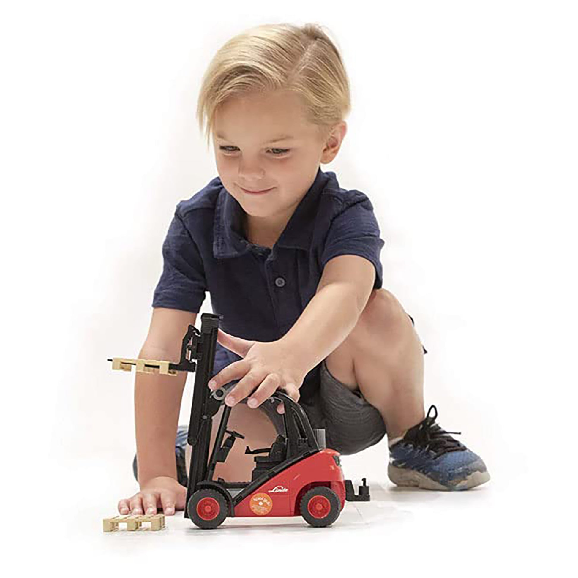 Bruder 1:16 Linde Fork Lift H30D with 2 Pallets Toy Truck