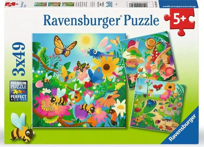 Ravensburger Bugs Bugs Bugs 3x49 Piece Jigsaw Puzzle