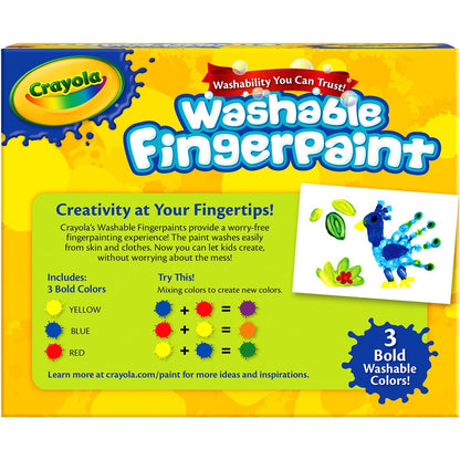 Crayola Washable Fingerpaints 3 Colours