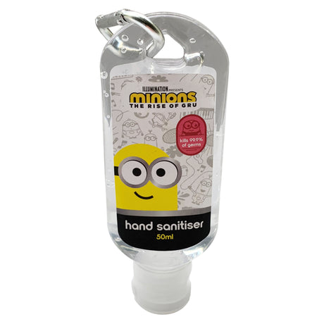 Minions: Alcohol Based Hand Sanitiser Gel with Backpack Clip (50 ml)