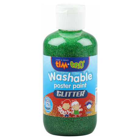 Tim & Tess Children's Washable glitter Poster Paint green 250ml