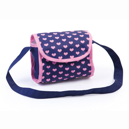 Bayer Trendy Pram Dark Blue with Pink Trim