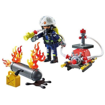 Playmobil Firefighter With Water Pump