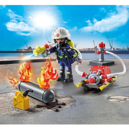 Playmobil Firefighter With Water Pump