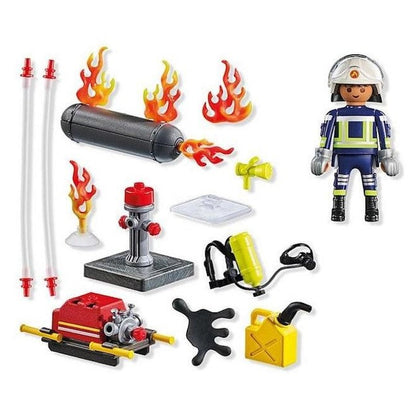 Playmobil Firefighter With Water Pump