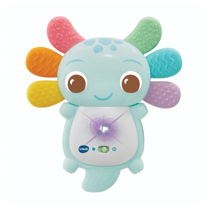 Rainbow Colours Axolotl Teether Blue