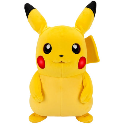 Pokemon Puppetronic Plush Pikachu standing with rose red cheeks