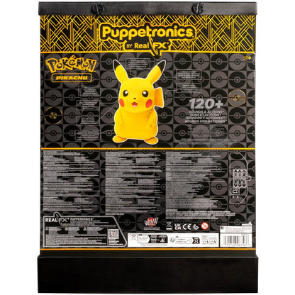 Pokemon Puppetronic Plush Pikachu Back of package