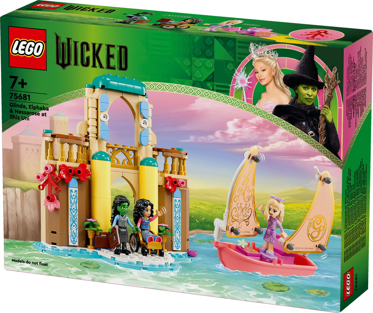 LEGO Wicked Glinda, Elphaba, Nessarose at Shiz University 75681, (304-pieces)