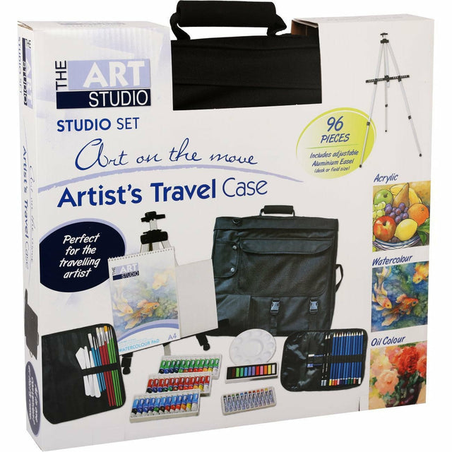 Lavender The Art Studio All Artist Travel Set (96 Pieces) Acrylic Painting Sets