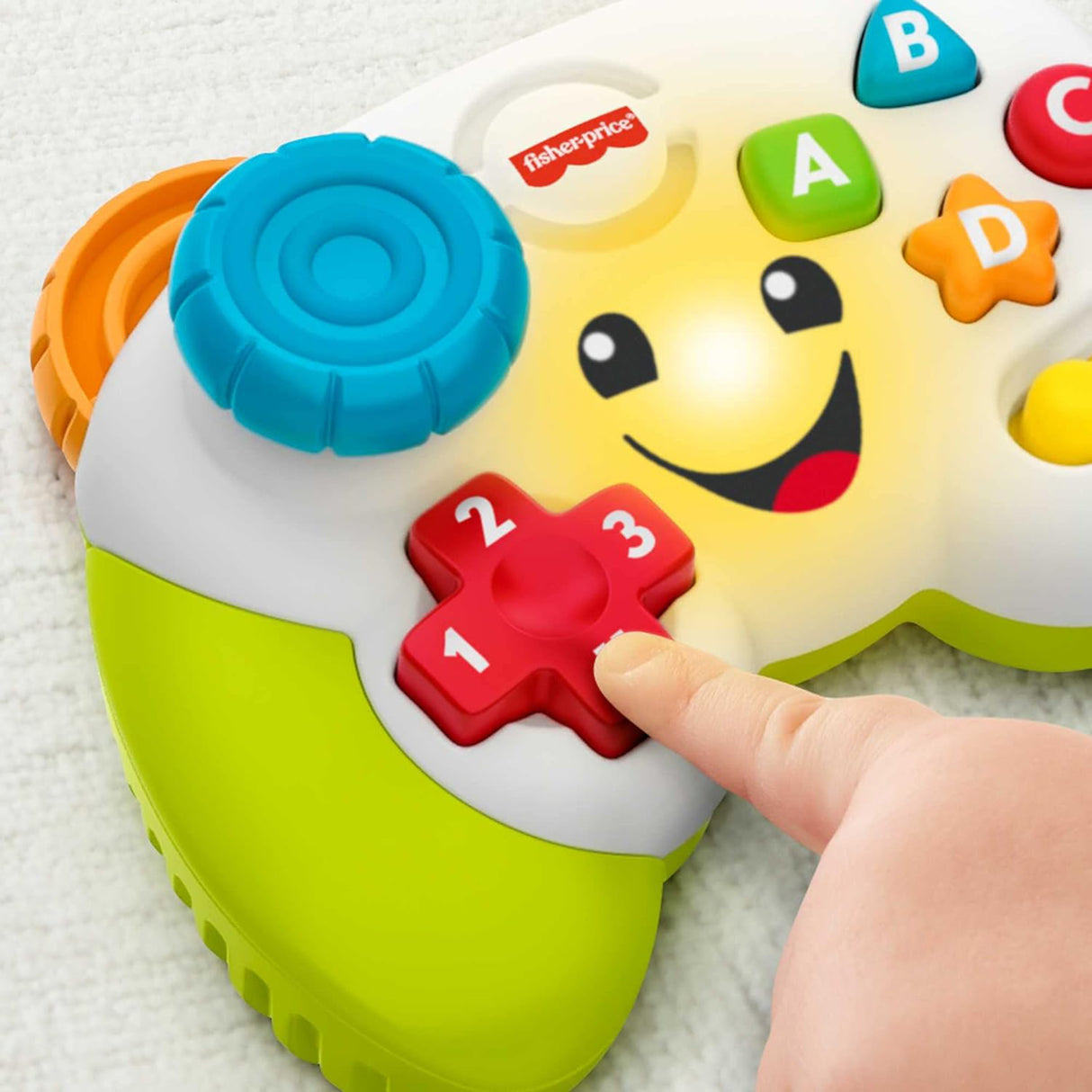 Fisher-Price Pretend Game Controller Baby Toy with Music Lights Learning Songs