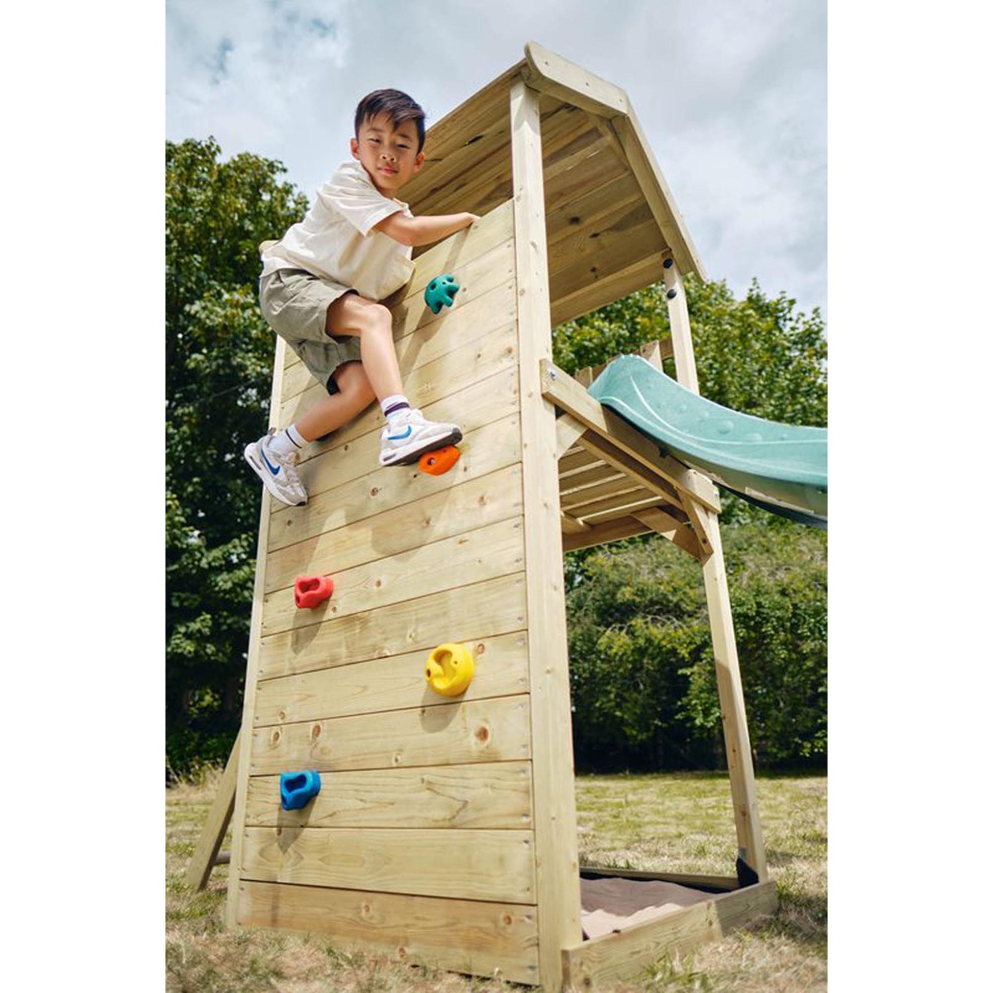 Plum Lookout Tower Color Pop Play Centre with Swings & Monkey Bars