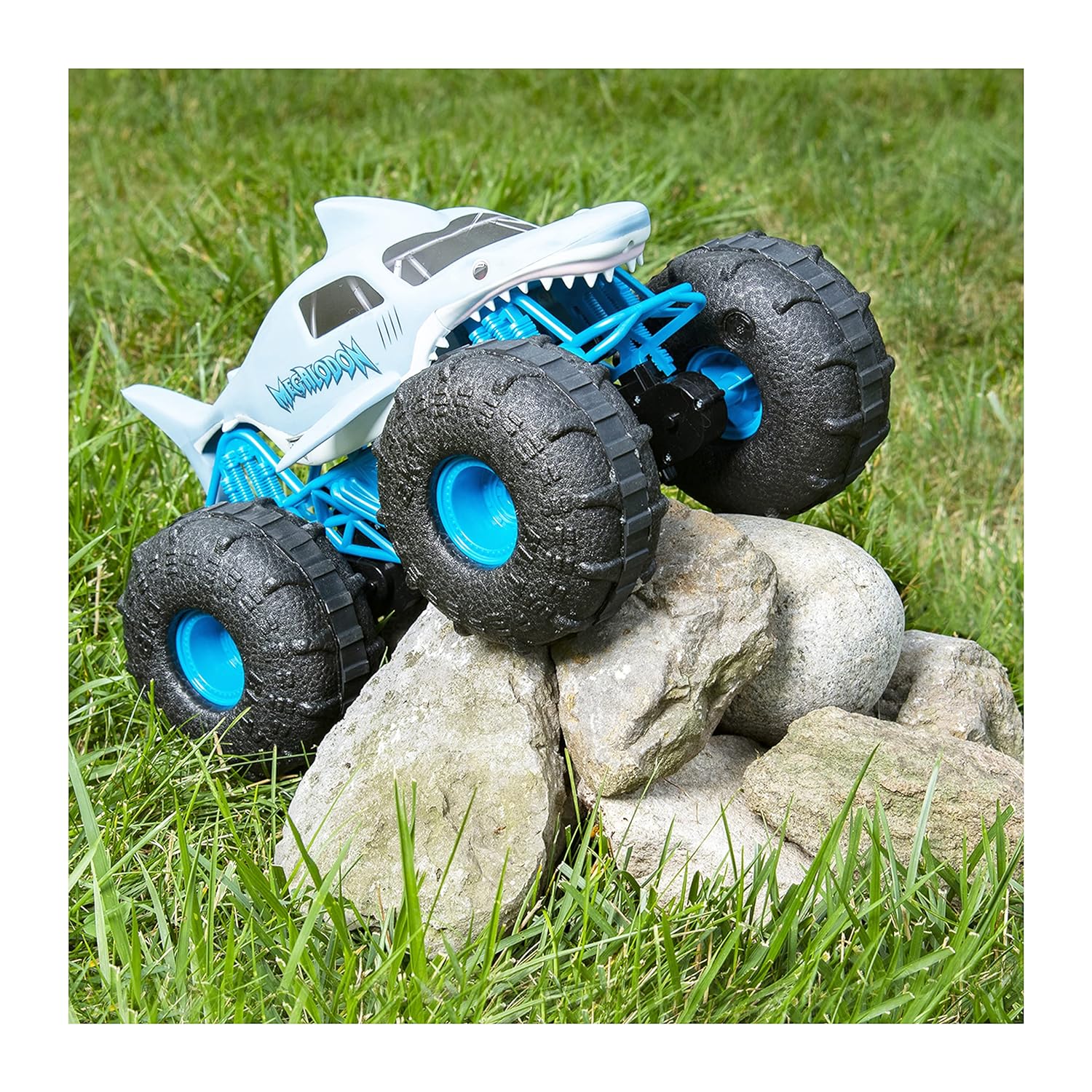 Monster Jam Official Megalodon Storm All-Terrain Remote Control 1/15 Scale Monster Truck